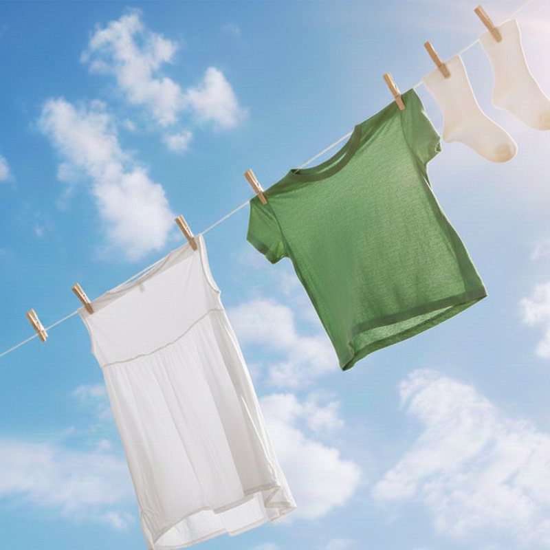 Clothesline scent notes composition — Sun-dried cotton, fresh linen, bright