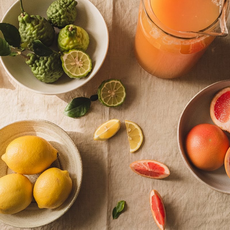 Heirloom Citrus scent notes composition — Bergamot, lemon, grapefruit
